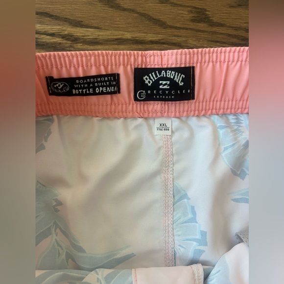 Billabong All Day Layback Board Shorts Pink Built In Bottle Opener Size 2XL NWT - Picture 6 of 7